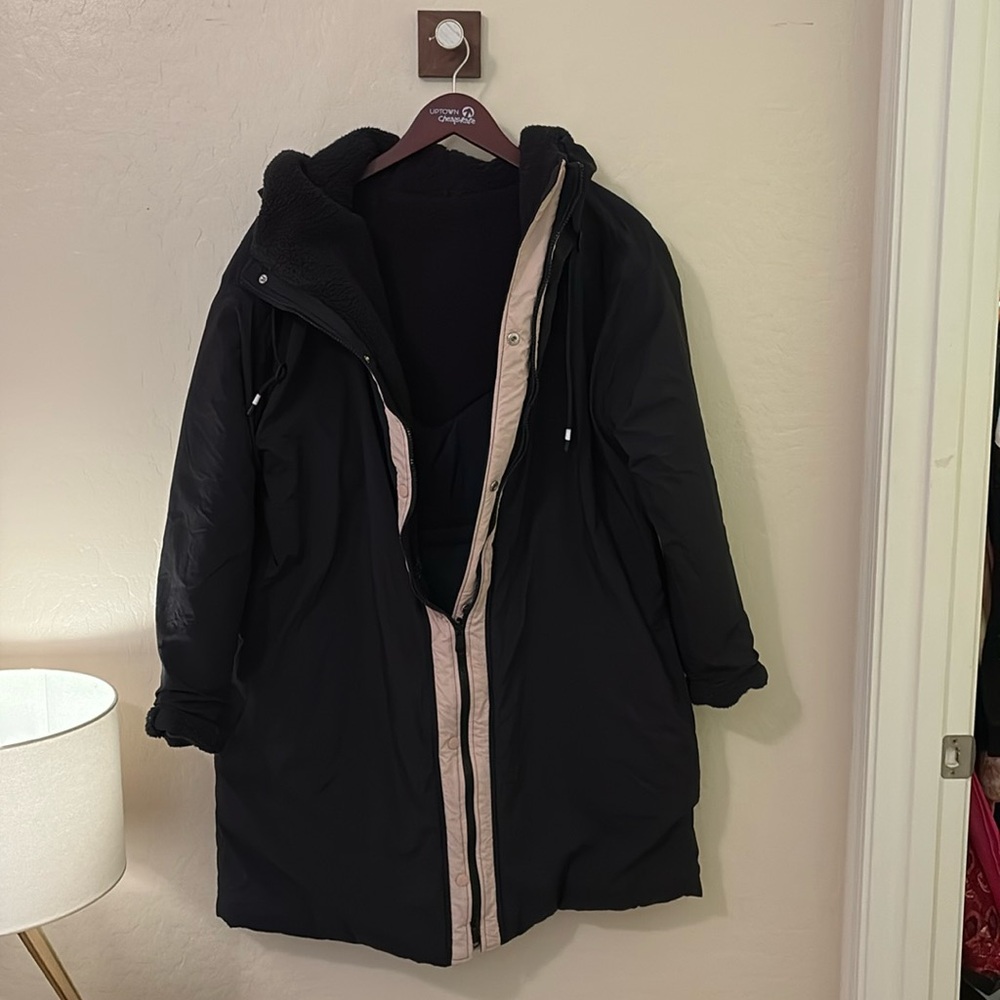 FP Movement nylon coat Sherpa lined